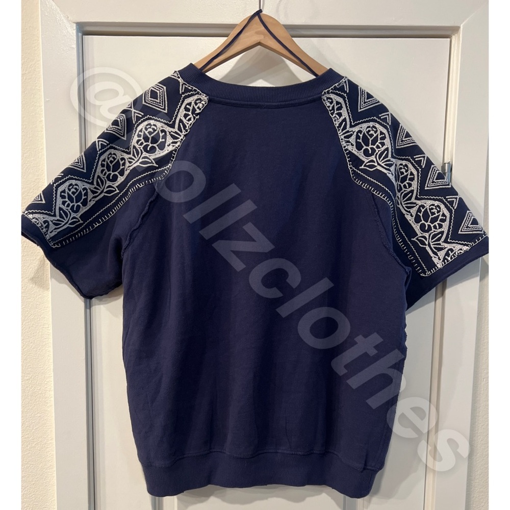 Free People Rose Embroidered Sweatshirt 25 - Picture 9 of 10